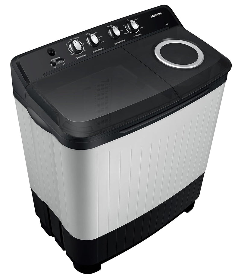 Samsung 8 kg, 5 star, Semi-Automatic Top Load Washing Machine (WT80C4200GG/TL, Air Turbo Drying, Light Gray)