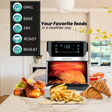 INALSA Air Fryer for Home 6.5L Capacity-1600 W with Digital Control and 8 Preset Function|Quick Heat Circulation Variable Temp. Control,Baking,Grilling, Air Frying,Roasting up to 60 Min