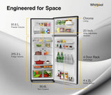 Whirlpool 411L 2 Star IntelliFresh Convertible Inverter Frost Free Double Door Refrigerator (IF INV CNV 455 Steel Onyx-Z, 2s)