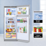 Godrej 223 L 2 Star Inverter Frost Free Double Door Refrigerator (RF EON 244B RI ST GL, Steel Glow)