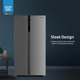 Voltas Beko, A Tata Product 472 L Side by Side Frost Free Refrigerator with ProSmart Inverter Compressor (RSB495/FPV300RXID, INOX steel, Electronic Temperature Control and Display)