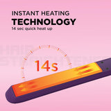 Havells HS4101 Ceramic Plates Fast Heat up Hair Straightener, Straightens & Curls, Suitable for all Hair Types (Purple)