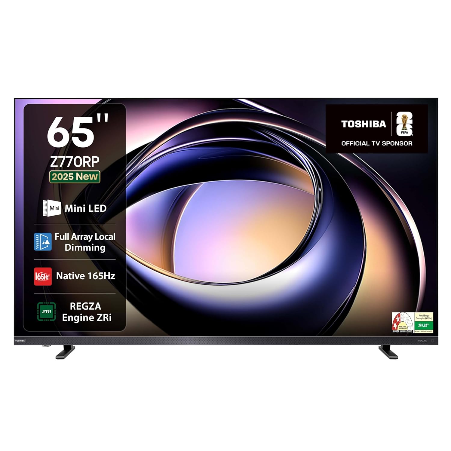 TOSHIBA 164 cm (65 inches) Z770RP Series 4K Ultra HD Smart MiniLED QLED TV 65Z770RP (Black)