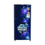 Midea, 190 L, Direct Cool Ref , 2 Star, C Flower, Blue, Handle,MRD190D3HPCB