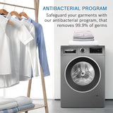 Bosch 10.5/6 KG Inverter Fully Automatic Front Load Washer Dryer (2025 Model, WNA2E4UCIN, 1400 RPM, 14 Wash Programs, LED touch display, Wash & Dry in 60 Mins, Cast Iron Grey)