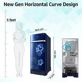 Samsung 189 L, 5 Star, Digital Inverter, Direct-Cool Single Door Refrigerator (RR21H2H25CU/HL, Camellia Blue, Base Stand Drawer, Single Touch Defrost, 2026 Model)