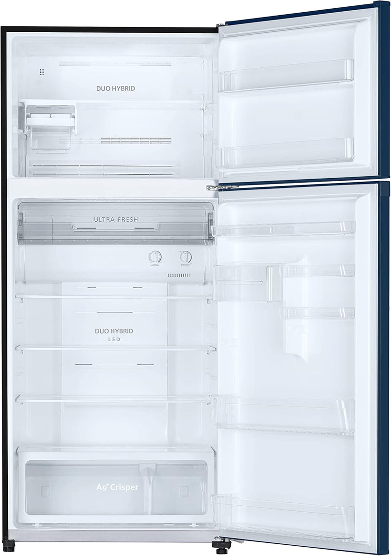 Toshiba, Frost Free, Double Door, 608 Ltrs, Real Inverter, 1 Star, Black Glass Finish, Auto Ice Maker,GR-RT835WE-PGI(22)