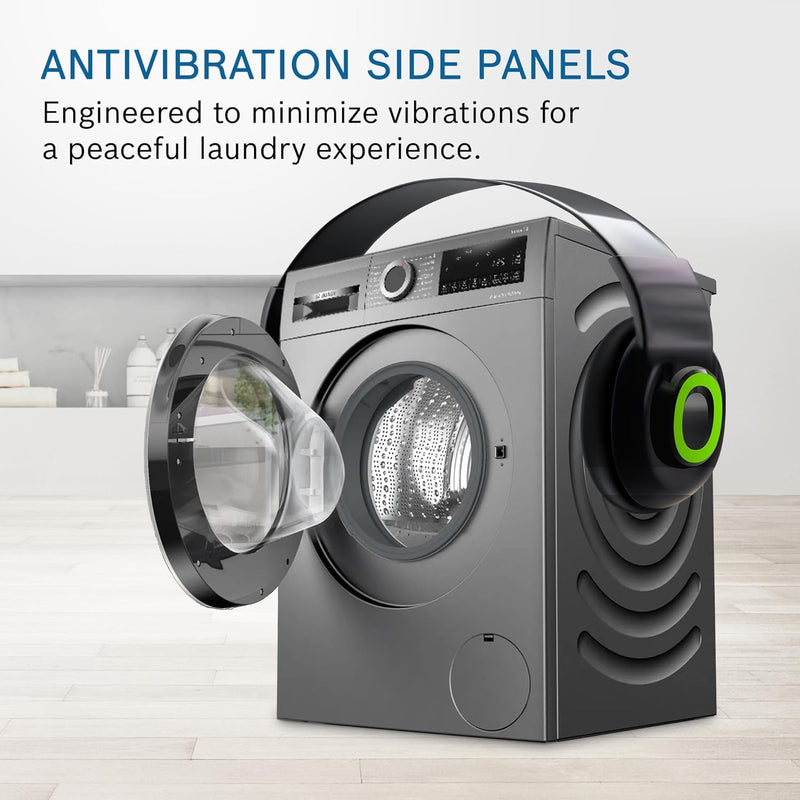 Bosch 10.5/6 KG Inverter Fully Automatic Front Load Washer Dryer (2025 Model, WNA2E4UCIN, 1400 RPM, 14 Wash Programs, LED touch display, Wash & Dry in 60 Mins, Cast Iron Grey)