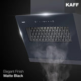 KAFF 1450 m3/hr 60 cm Slant Filterless Auto Clean Kitchen Chimney, Touch & Motion Sensor | Black | KES 60A