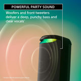 Sony New SRS-XV500 Wireless Portable Bluetooth Karaoke Party Speaker | IPX4 Splash-Proof | 25 Hrs Battery | Mega Bass | Built-in Power Bank | Ambient Lights | Guitar & MIC