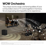 LG SQ75TR, 600W, 5.1.1Ch Home Theater Soundbar with Dolby Atmos, Center Up-Firing Speaker, AI Sound Pro, Wow Synergy, Wireless Subwoofer, Rear Speaker Inbuilt Receiver, QNED Matching Bracket Inside
