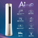 Haier Spartan AI 2.0 Ton Tower AC HTA24S-GAI3NB-I 6400W cooling capacity