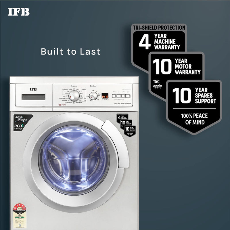 IFB 6.5 Kg 5 Star Fully Automatic Front Load Washing Machine 2X Power Steam (ELENA SXS 6510)