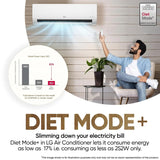 LG 1 Ton 5 Star DUAL Inverter Split AC ( US-Q14YNZE, White)