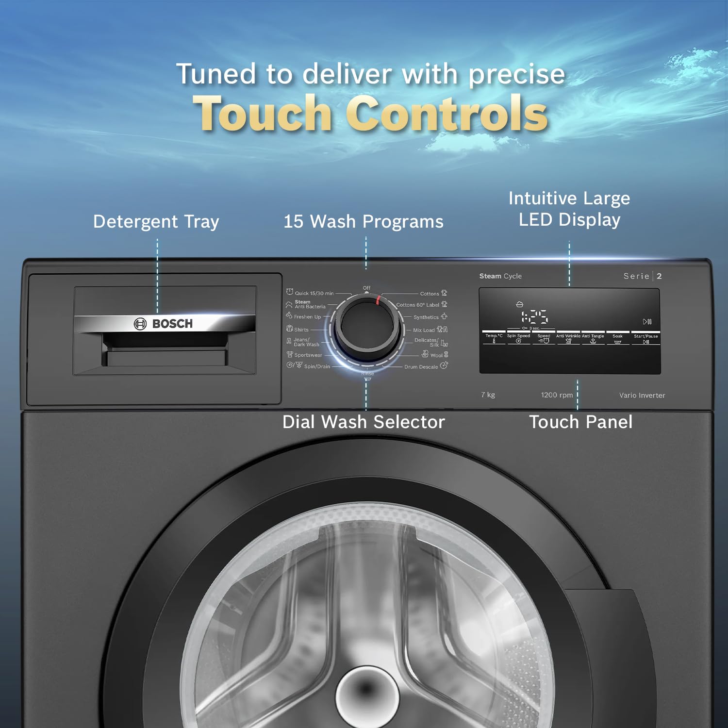 Bosch 7 kg 5 Star Front Load Fully-Automatic Washing Machine, WAJ2420SIN