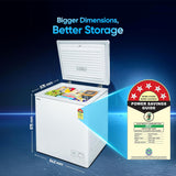 Haier HFC-145SM5, 5 Star Rating, Single Door Convertible Deep Freezer, Inside Metal Liner with Deo Fresh Technology, Compact Design & Removable Gasket (White)
