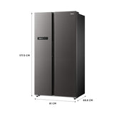 MDRS791MIF28IND, Midea, Side by Side , 592 L, Inverter, Jazz Black,WiFi (open Box Like New)