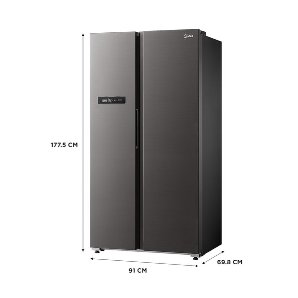 MDRS791MIF28IND, Midea, Side by Side , 592 L, Inverter, Jazz Black,WiFi (open Box Like New)