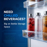 Bosch 368L, 1 Star, Frost Free Double Door Refrigerator with 2.5 L Water Dispenser | 6-in-1 Convertible Storage Modes | Fresh up to 10 Days | Touch Panel | 2 Cooling System (CTC39S21AI, Steel, 2026)