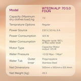 Godrej Smart Choice 7 Kg 5 Star, 5 Years Comprehensive Warranty, AI Tech, Fills Tub At ~0 Water Pressure, Fully-Automatic Top Load Washing Machine (WTEON ALP 70 5.0 FDUN GPGR, Graphite Grey)