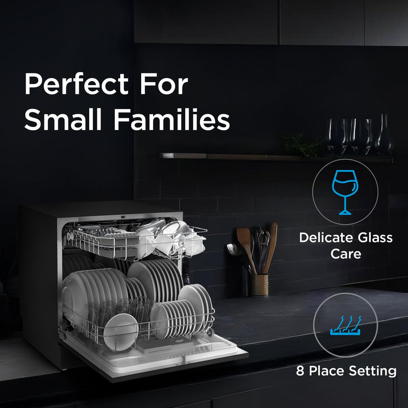 Midea Dishwasher MDWTT0802D(B) 8 Place, Black, Table Top (open Box Like New)