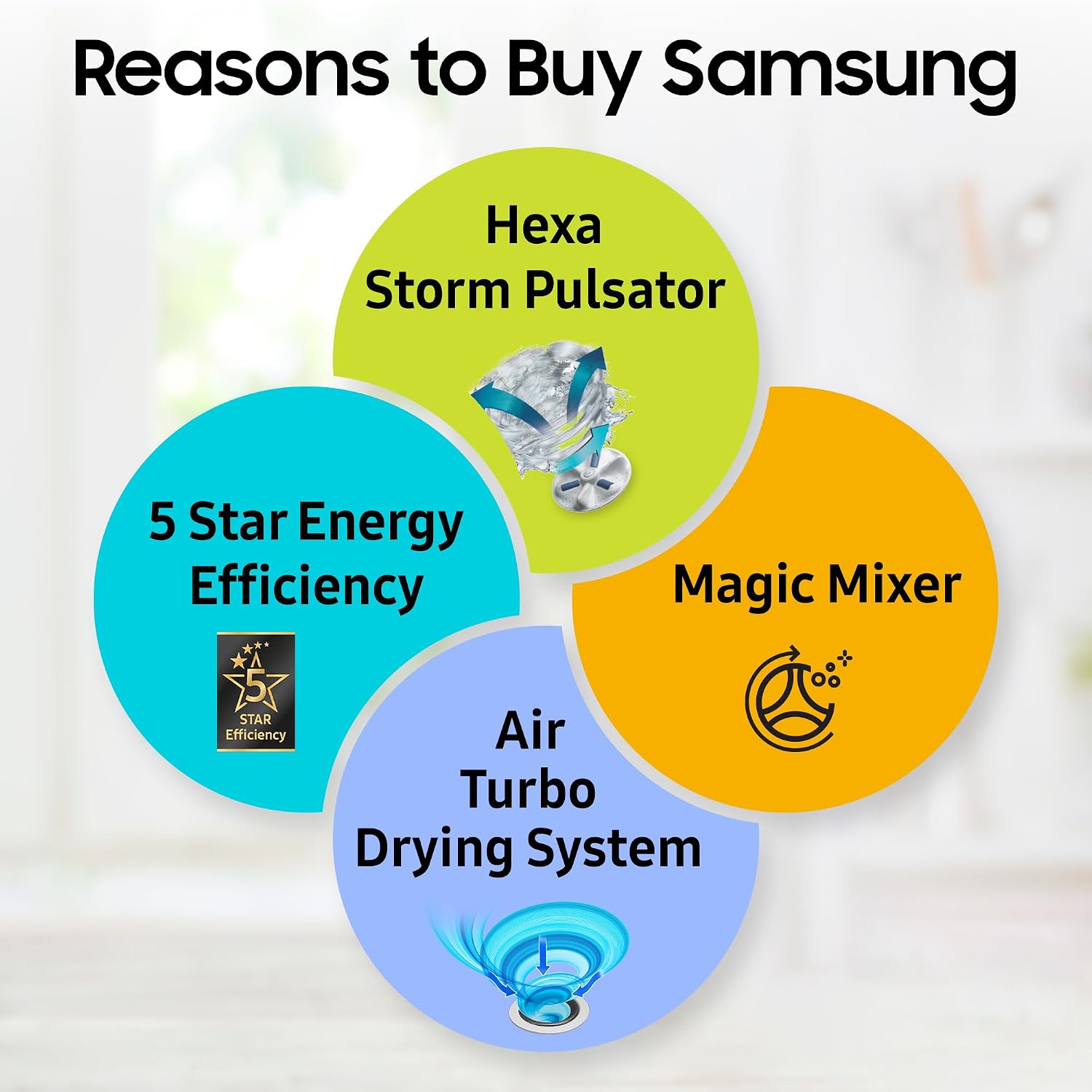 Samsung 10.5 kg, 5 star, Semi-Automatic Top Load Washing Machine (WT10C4260GG/TL, Air Turbo Drying)