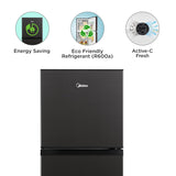 MDRT359FGI28,Midea, Frost Free, Convertible, Net Capacity 233 L, Real Inverter, 3 Star, Jazz Black (open Box Like New)