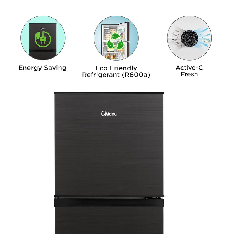 MDRT359FGI28,Midea, Frost Free, Convertible, Net Capacity 233 L, Real Inverter, 3 Star, Jazz Black (open Box Like New)