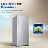 Haier 165 L 1 Star Direct Cool Single Door Refrigerator with Diamond Edge Freezing Technology, Easy Clean Back, Large Vegetable Box (HED-171MSA-P, Moon Silver, 2026 Model)