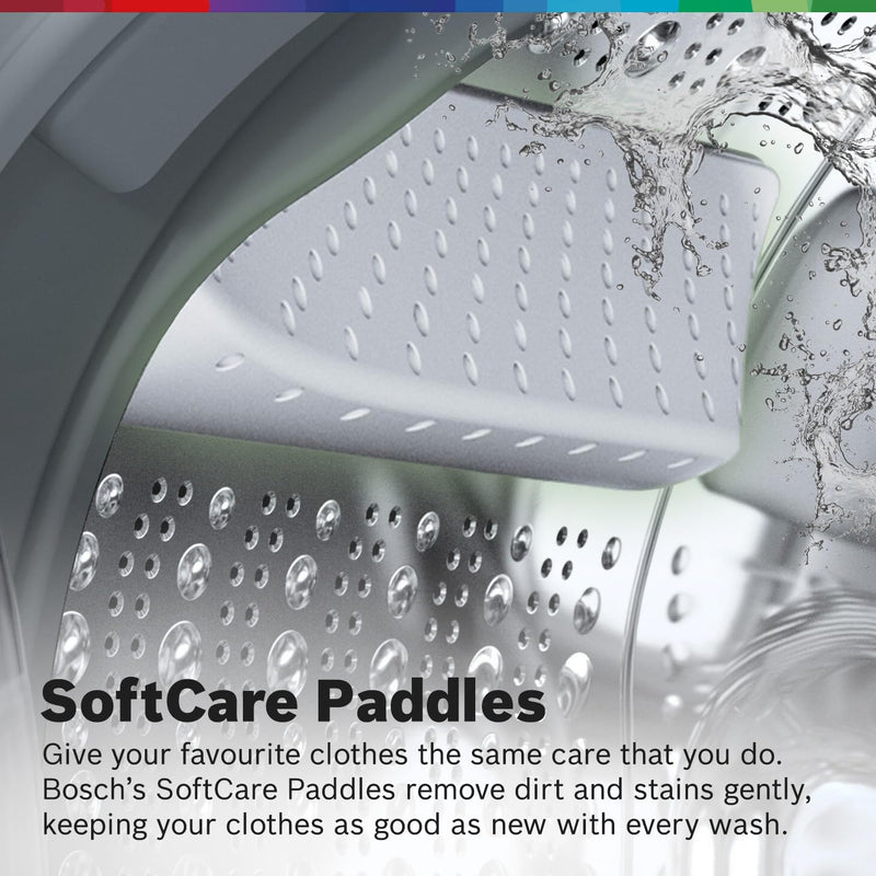 Bosch 10 kg, 5-Star, AI Active Water+, Anti Stain, Iron Steam Assist, Anti Tangle, Fully-Automatic Front Loading Washing Machine (WGA254ZJIN, Reload Function, In-Built Heater, Autumn Green)