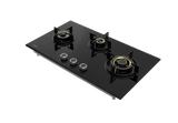 Midea Kitchen Built in Hob Semi Brass Series 3 Burner, Flame Failure Device, Auto Ignition MG75GT503CTD134B-IN