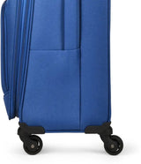 Aristocrat Soft Body Set Of 2 Luggage 4 Wheels - Trigon Set Of 2- Cabin+Large(56+77)Cm, Softcase, 4 Wheels - Blue