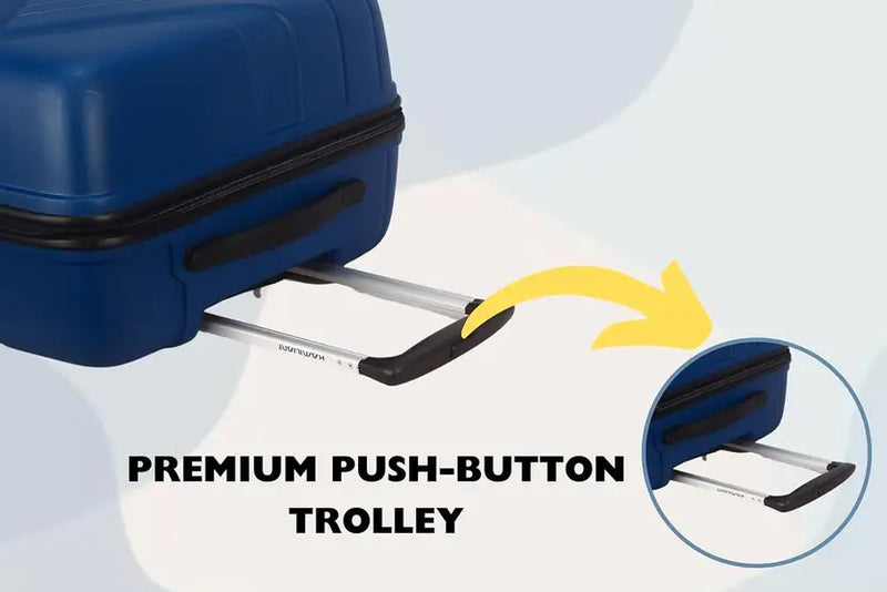 Kamiliant By American Tourister Hard Body Set Of 3 Luggage 4 Wheels - Wayfarer - Blue