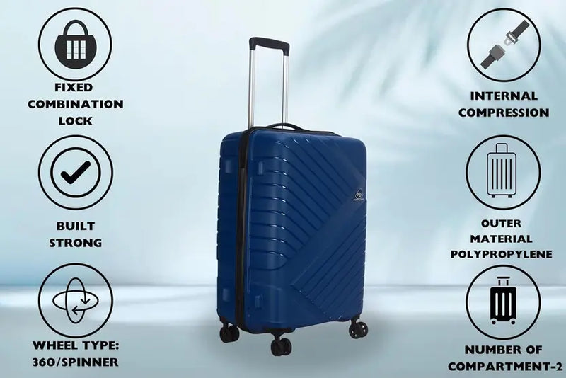 Kamiliant By American Tourister Hard Body Set Of 3 Luggage 4 Wheels - Wayfarer - Blue