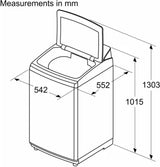 BOSCH 8 kg Fully Automatic Top Load Washing Machine with In-built Heater Grey (WOE802D7IN)