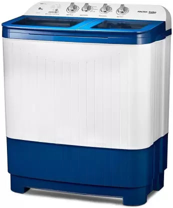 Voltas Beko by A Tata Product 8 kg Semi Automatic Top Load Washing Machine Blue (WTT80DBLG)