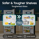 Samsung 350 L, 3 Star, Convertible 5-in-1, Digital Inverter, Frost Free Double Door, WiFi Bespoke AI Refrigerator (RT38HG5A23BXHL, Luxe Black, )