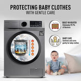 Panasonic 7 kg 5 Star Inverter Fully Automatic Front Loading Washing Machine with Built-In Heater (NA-147MH2L01, Dark Silver)