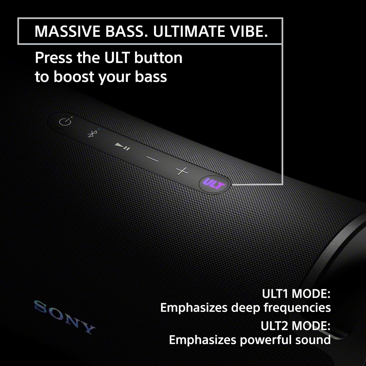 Sony ULT Field 7 Bluetooth Speaker, 120W Bass, ULT Button (2 Modes), 30Hr Battery, Waterproof, Dustproof, Karaoke, Party Connect, Colourful Light