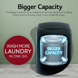 LG 9 kg 5 Star, Smart Inverter Technology, TurboDrum, Jetspray+, Turbowash, Smart Diagnosis, Soft Closing Door, tub cleaning after every wash cycle Fully Automatic Top Load Washing Machine Black, Grey (T90AJMB1Z)