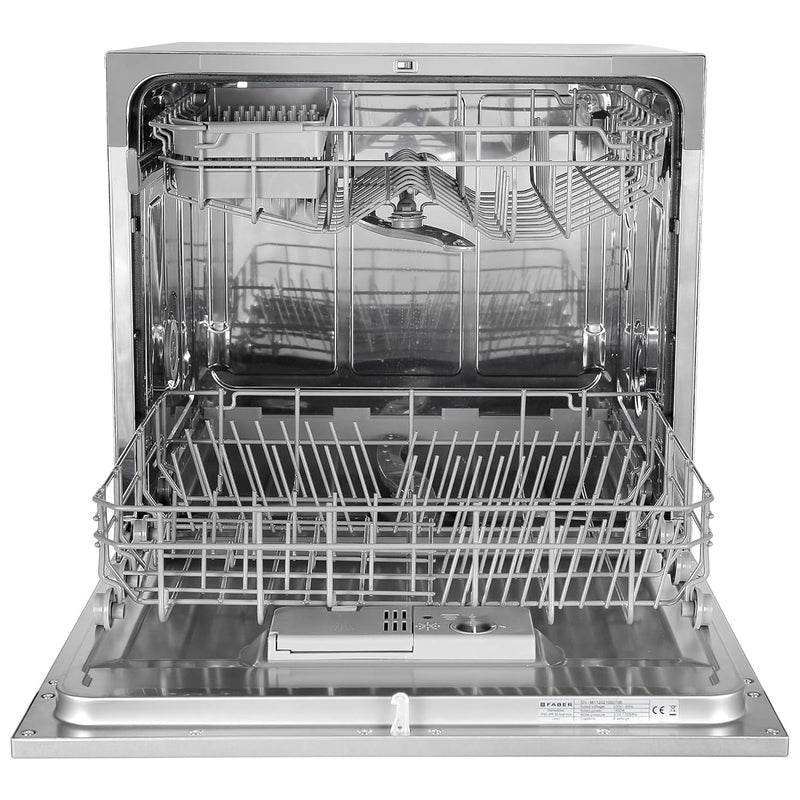 Faber 8 Place Dishwasher | 6 Wash Programs |Adjustable Upper Rack & Cutlery Tray | 8L Water/Cycle| FFSD 6PR 8S Ace Inox