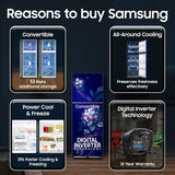 Samsung 236 L, 2 Star, Convertible, Digital Inverter Frost Free Double Door Refrigerator (RT40H28U2HSHL, Hydrangea Blue, 2026 Model)