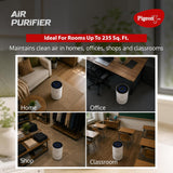Pigeon Air Purifier for Home, HEPA H13, 99.99% PM2.5, White, 235 Sq Ft