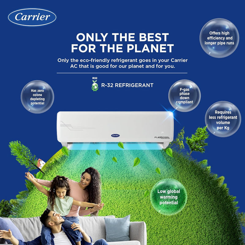 Carrier 1 Ton 3 Star AI Flexicool Inverter Split AC ( ESTER NEO+ Exi, CAI12ER3R34F0,White)