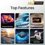 TOSHIBA 215 cm (85 inches) C450NP Series 4K Ultra HD Smart Google QLED TV 85C450NP (Black)