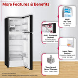 LG 251 L, 2 Star, Smart Inverter, Smart Mode, Frost-Free Double Door Refrigerator (GLT2526WWOB, Onyx Black, Multi Air Flow, Express Freeze, Deodorizer, Bigger Size & Better Cooling, 2026 Model)