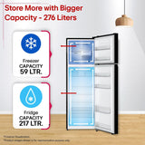 LG 276 L, 2 Star, Smart Inverter, Smart & Dairy Mode, Frost-Free Double Door Convertible Refrigerator (GLT2826XWOB, Onyx Black, Multi Air Flow & Convertible Space for More Storage, 2026 Model)