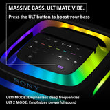 Sony ULT TOWER 9 SRS-ULT900 Wireless Bluetooth Party Speaker with 360° Sound, Party Lights, Massive Bass, 25H Playtime, Karaoke, Touch Panel, Power Bank, TV Sound Booster & Dual Mic Support
