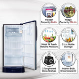 LG 210 L, 5 Star, Direct Cool, Smart Inverter Compressor, Single Door Refrigerator(GL-D231ABAU)