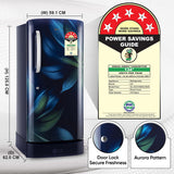 LG 210 L, 5 Star, Direct Cool, Smart Inverter Compressor, Single Door Refrigerator(GL-D231ABAU)